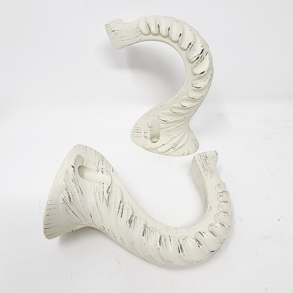 Wall hooks ivory cream set of 2